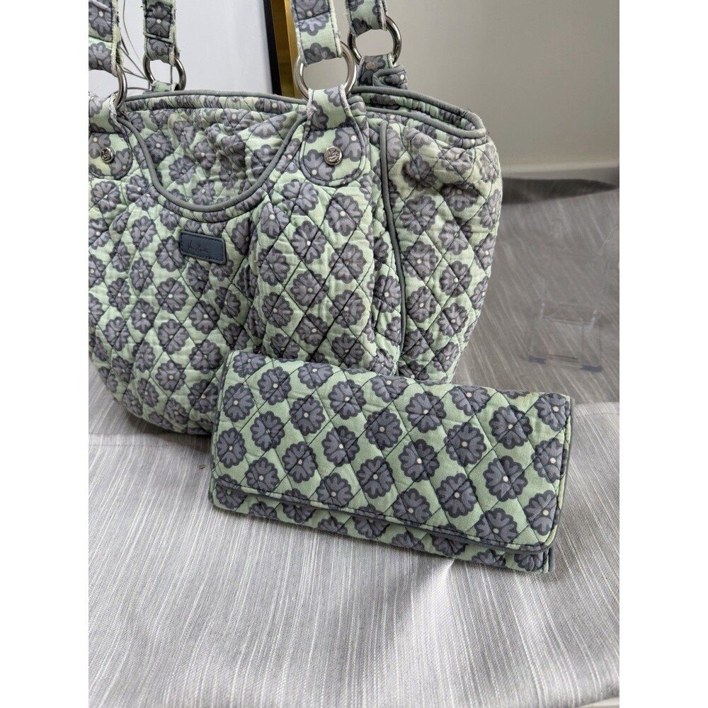 Vera Bradley Nomadic Blossom Floral Glenna Shoulder Bag Double Handle Wallet